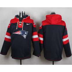 Men Nike New England Patriots Customized Dark Blue Stitched Hoodie