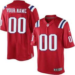 Men Nike New England Patriots Customized Red Alternate Stitched NFL Game Jersey