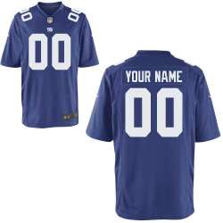 Men Nike New York Giants Customized Blue Team Color Stitched NFL Game Jersey