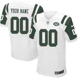 Men Nike New York Jets Customized White Team Color Stitched NFL Elite Jersey