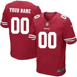 Men Nike San Francisco 49ers Customized Red Team Color Stitched NFL Elite Jersey