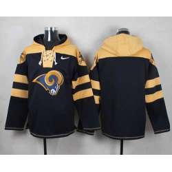 Men Nike St. Louis Rams Customized Navy Blue Stitched NFL Hoodie