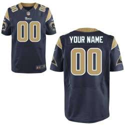 Men Nike St. Louis Rams Customized Navy Blue Team Color Stitched NFL Elite Jersey