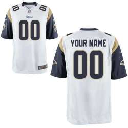 Men Nike St. Louis Rams Customized White Team Color Stitched NFL Game Jersey