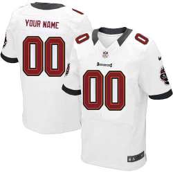 Men Nike Tampa Bay Buccaneers Customized White Team Color Stitched NFL Elite Jersey