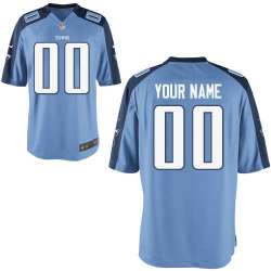Men Nike Tennessee Titans Customized Light Blue Team Color Stitched NFL Game Jersey