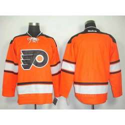 Men Philadelphia Flyers Customized Winter Classic Orange Stitched Hockey Jersey