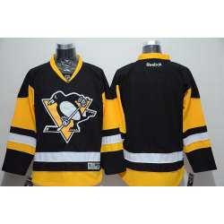 Men Pittsburgh Penguins Customized Black-Yellow Third Stitched Hockey Jersey