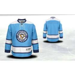 Men Pittsburgh Penguins Customized Blue Third Stitched Hockey Jersey
