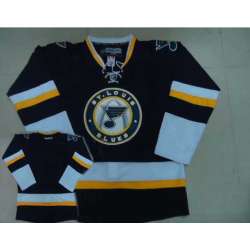 Men St. Louis Blues Customized Black Stitched Hockey Jersey