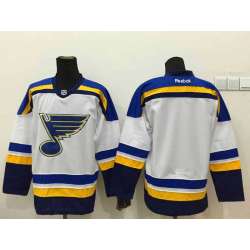 Men St. Louis Blues Customized White Stitched Hockey Jersey