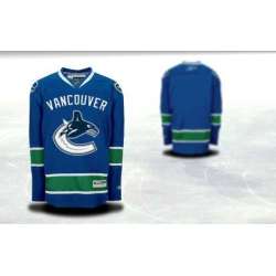 Men Vancouver Canucks Customized Blue Stitched Hockey Jersey