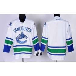 Men Vancouver Canucks Customized White Stitched Hockey Jersey