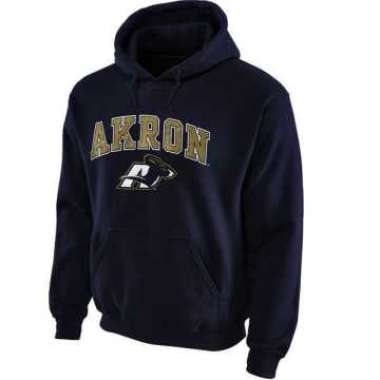 Men's Akron Zips Midsize Arch Pullover Hoodie - Navy Blue