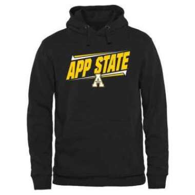 Men's Appalachian State Mountaineers Double Bar Pullover Hoodie - Black