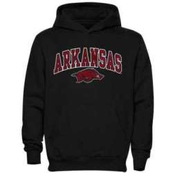 Men\'s Arkansas Razorbacks Midsized Pullover Hoodie - Black