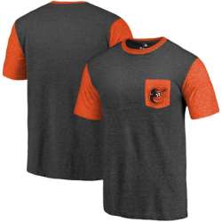 Men\'s Baltimore Orioles Fanatics Branded Black-Orange Refresh Pocket T-Shirt 90Hou