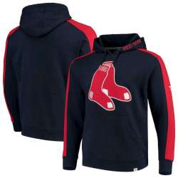 Men's Boston Red Sox Fanatics Branded Alternate Logo Iconic Fleece Pullover Hoodie Navy & Red