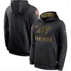 Men\'s Carolina Panthers Nike Black 2020 Salute to Service Sideline Performance Pullover Hoodie