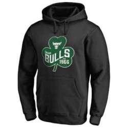 Men\'s Chicago Bulls Fanatics Branded Black Big & Tall St. Patrick\'s Day Paddy\'s Pride Pullover Hoodie FengYun