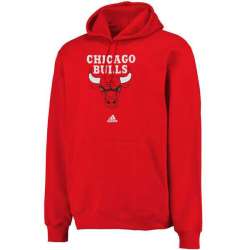 Men's Chicago Bulls Logo Pullover Hoodie Sweatshirt - Red