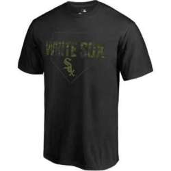 Men's Chicago White Sox Fanatics Branded Black Big & Tall Memorial Camo T-shirt FengYun