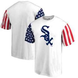 Men\'s Chicago White Sox Fanatics Branded Stars & Stripes T-Shirt White FengYun