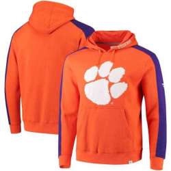 Men\'s Clemson Tigers Fanatics Branded Iconic Colorblocked Fleece Pullover Hoodie Orange