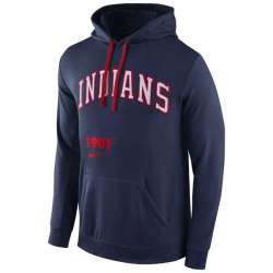Men's Cleveland Indians Nike Cooperstown Performance Pullover Hoodie - Navy Blue