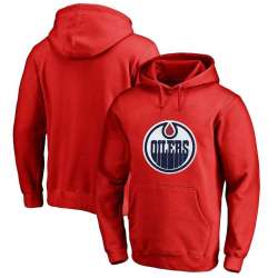 Men\'s Customized Edmonton Oilers Red All Stitched Pullover Hoodie