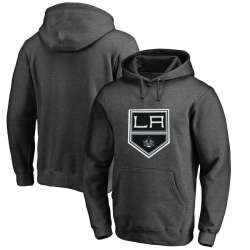 Men\'s Customized Los Angeles Kings Dark Gray All Stitched Pullover Hoodie