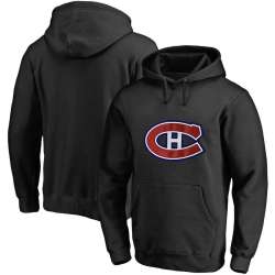 Men\'s Customized Montreal Canadiens Dark Black All Stitched Pullover Hoodie