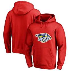 Men\'s Customized Nashville Predators Red All Stitched Pullover Hoodie