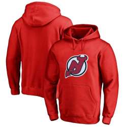 Men\'s Customized New Jersey Devils Red All Stitched Pullover Hoodie