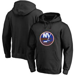 Men's Customized New York Islanders Black All Stitched Pullover Hoodie