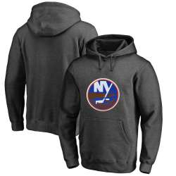 Men's Customized New York Islanders Dark Gray All Stitched Pullover Hoodie