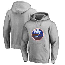 Men's Customized New York Islanders Gray All Stitched Pullover Hoodie