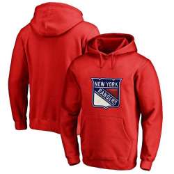 Men's Customized New York Rangers Red All Stitched Pullover Hoodie
