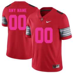 Men\'s Customized Ohio State Buckeyes Black Spring Red 2018 Breast Cancer Awareness College Football Jersey