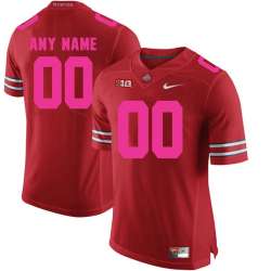 Men's Customized Ohio State Buckeyes Red 2018 Breast Cancer Awareness College Football Jersey