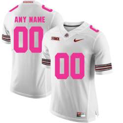 Men's Customized Ohio State Buckeyes White 2018 Breast Cancer Awareness College Football Jersey