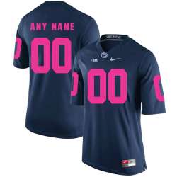 Men\'s Customized Penn State Nittany Lions Navy 2018 Breast Cancer Awareness College Football Jersey