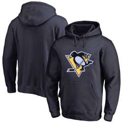 Men\'s Customized Pittsburgh Penguins Navy All Stitched Pullover Hoodie