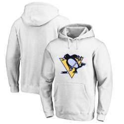 Men\'s Customized Pittsburgh Penguins White All Stitched Pullover Hoodie