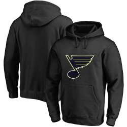 Men's Customized St. Louis Blues Black All Stitched Pullover Hoodie