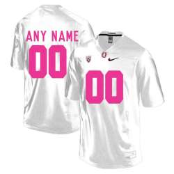 Men's Customized Stanford Cardinal White 2018 Breast Cancer Awareness College Football Jersey