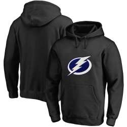 Men\'s Customized Tampa Bay Lightning Black All Stitched Pullover Hoodie