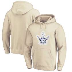 Men's Customized Toronto Maple Leafs Cream All Stitched Pullover Hoodie