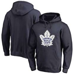 Men's Customized Toronto Maple Leafs Navy All Stitched Pullover Hoodie