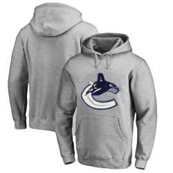 Men's Customized Vancouver Canucks Gray All Stitched Pullover Hoodie